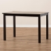 Baxton Studio Eveline Modern Espresso Brown Finished Wood 43-Inch Dining Table - RH7006-Dark Brown-DT