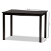 Baxton Studio Eveline Modern Espresso Brown Finished Wood 43-Inch Dining Table - RH7006-Dark Brown-DT