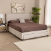Baxton Studio Braylon Mid-Century Modern Transitional Beige Fabric and Dark Brown Finished Wood Full Size 3-Drawer Storage Platform Bed - CF 9270-A-Coronado-A-Beige-Full