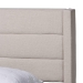 Baxton Studio Braylon Mid-Century Modern Transitional Beige Fabric and Dark Brown Finished Wood Full Size 3-Drawer Storage Platform Bed - CF 9270-A-Coronado-A-Beige-Full