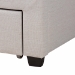 Baxton Studio Braylon Mid-Century Modern Transitional Beige Fabric and Dark Brown Finished Wood Full Size 3-Drawer Storage Platform Bed - CF 9270-A-Coronado-A-Beige-Full