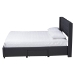 Baxton Studio Braylon Mid-Century Modern Transitional Charcoal Grey Fabric and Dark Brown Finished Wood Full Size 3-Drawer Storage Platform Bed - CF 9270-A-Coronado-A-Charcoal Grey-Full