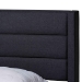 Baxton Studio Braylon Mid-Century Modern Transitional Charcoal Grey Fabric and Dark Brown Finished Wood Full Size 3-Drawer Storage Platform Bed - CF 9270-A-Coronado-A-Charcoal Grey-Full