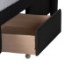 Baxton Studio Braylon Mid-Century Modern Transitional Charcoal Grey Fabric and Dark Brown Finished Wood Full Size 3-Drawer Storage Platform Bed - CF 9270-A-Coronado-A-Charcoal Grey-Full