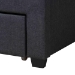 Baxton Studio Braylon Mid-Century Modern Transitional Charcoal Grey Fabric and Dark Brown Finished Wood Full Size 3-Drawer Storage Platform Bed - CF 9270-A-Coronado-A-Charcoal Grey-Full