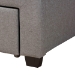 Baxton Studio Braylon Mid-Century Modern Transitional Light Grey Fabric and Dark Brown Finished Wood Queen Size 3-Drawer Storage Platform Bed - CF 9270-A-Coronado-A-Grey-Queen