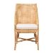 bali & pari Bella Modern Bohemian Natural Brown Rattan Dining Chair - Bella-Rattan-DC