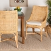bali & pari Bella Modern Bohemian Natural Brown Rattan Dining Chair - Bella-Rattan-DC