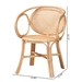 Baxton Studio Palesa Modern Bohemian Natural Brown Rattan Dining Chair - WS032-Nature-Rattan-DC