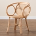 Baxton Studio Palesa Modern Bohemian Natural Brown Rattan Dining Chair - WS032-Nature-Rattan-DC
