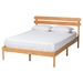 Baxton Studio Quincia Japandi Sandy Brown Finished Wood Queen Size Platform Bed