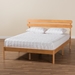 Baxton Studio Quincia Japandi Sandy Brown Finished Wood Queen Size Platform Bed - SW8511-Rustic Brown-Queen
