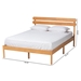 Baxton Studio Quincia Japandi Sandy Brown Finished Wood Queen Size Platform Bed - SW8511-Rustic Brown-Queen