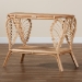 bali & pari Bastet Modern Bohemian Natural Brown Rattan 2-Tier Console Table - RBS033-Rattan-Console