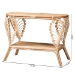 bali & pari Bastet Modern Bohemian Natural Brown Rattan 2-Tier Console Table - RBS033-Rattan-Console