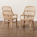 bali & pari Sumatera Modern Bohemian Natural Brown Rattan 2-Piece Dining Chair Set - Sumatera-Rattan-DC