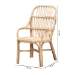 bali & pari Sumatera Modern Bohemian Natural Brown Rattan 2-Piece Dining Chair Set - Sumatera-Rattan-DC