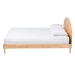 Baxton Studio Denton Japandi Natural Brown Finished Wood Queen Size Platform Bed - BBT61137-A2 Natural Wood-Queen Bed