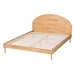 Baxton Studio Denton Japandi Natural Brown Finished Wood Queen Size Platform Bed - BBT61137-A2 Natural Wood-Queen Bed