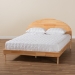 Baxton Studio Denton Japandi Natural Brown Finished Wood Queen Size Platform Bed - BBT61137-A2 Natural Wood-Queen Bed
