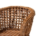 bali & pari Mario Modern Bohemian Natural Brown Finished Teak Wood and Rattan 2-Piece Dining Chair Set - Mario-Rattan-DC