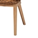 bali & pari Mario Modern Bohemian Natural Brown Finished Teak Wood and Rattan 2-Piece Dining Chair Set - Mario-Rattan-DC