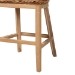 bali & pari Mario Modern Bohemian Natural Brown Finished Teak Wood and Rattan 2-Piece Counter Stool Set - Mario-Rattan-BS