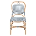 bali & pari Luciana Modern French Blue and White Weaving Natural Rattan Bistro Chair - Luciana-Rattan-DC