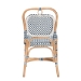 bali & pari Luciana Modern French Blue and White Weaving Natural Rattan Bistro Chair - Luciana-Rattan-DC