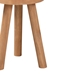 Baxton Studio Terah Mid-Century Modern Natural Brown Teak Wood Ottoman Footstool - Solo-Natural-Stool
