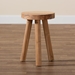bali & pari Terah Mid-Century Modern Natural Brown Teak Wood Ottoman Footstool - Solo-Natural-Stool