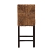 bali & pari Laymi Modern Bohemian Dark Brown Mahogany Wood and Seagrass Counter Stool - Laymi-Mahogany-CS