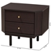 Baxton Studio Norwood Modern Transitional Two-Tone Black and Espresso Brown Finished Wood 2-Drawer End Table - LV34ST3424WI-MW-Side Table