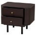 Baxton Studio Norwood Modern Transitional Two-Tone Black and Espresso Brown Finished Wood 2-Drawer End Table - LV34ST3424WI-MW-Side Table