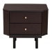 Baxton Studio Norwood Modern Transitional Two-Tone Black and Espresso Brown Finished Wood 2-Drawer End Table - LV34ST3424WI-MW-Side Table