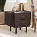 Baxton Studio Norwood Modern Transitional Two-Tone Black and Espresso Brown Finished Wood 2-Drawer End Table - LV34ST3424WI-MW-Side Table