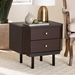 Baxton Studio Norwood Modern Transitional Two-Tone Black and Espresso Brown Finished Wood 2-Drawer End Table - LV34ST3424WI-MW-Side Table
