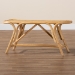 bali & pari Septa Modern Bohemian Natural Brown Rattan Accent Bench - Septa-Rattan-Bench