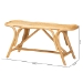 bali & pari Septa Modern Bohemian Natural Brown Rattan Accent Bench - Septa-Rattan-Bench