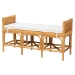 Baxton Studio Nairi Modern Bohemian Natural Brown Rattan Bench