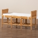 bali & pari Nairi Modern Bohemian Natural Brown Rattan Bench - WS21-Rattan-Bench