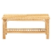 bali & pari Himari Modern Bohemian Natural Brown Rattan Accent Bench - WS24-Rattan-Bench