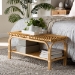 bali & pari Himari Modern Bohemian Natural Brown Rattan Accent Bench - WS24-Rattan-Bench