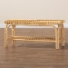 bali & pari Himari Modern Bohemian Natural Brown Rattan Accent Bench - WS24-Rattan-Bench