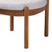 Baxton Studio Iliana Japandi Greyish Beige Fabric and Walnut Brown Finished Wood Ottoman Footstool - BBT5454-Greyish Beige/Walnut-Stool