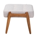 Baxton Studio Jeanine Japandi Greyish Beige Fabric and Walnut Brown Finished Wood Ottoman Footstool - BBT5455-Greyish Beige/Walnut-Stool