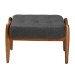 Baxton Studio Jeanine Japandi Dark Grey Fabric and Walnut Brown Finished Wood Ottoman Footstool - BBT5455-Dark Grey/Walnut-Stool