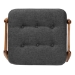 Baxton Studio Jeanine Japandi Dark Grey Fabric and Walnut Brown Finished Wood Ottoman Footstool - BBT5455-Dark Grey/Walnut-Stool