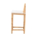 bali & pari Zariah Modern Bohemian Natural Brown Rattan and Mahogany Wood Bar Stool - WS15-Mahogany-BS