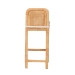 bali & pari Zariah Modern Bohemian Natural Brown Rattan and Mahogany Wood Bar Stool - WS15-Mahogany-BS